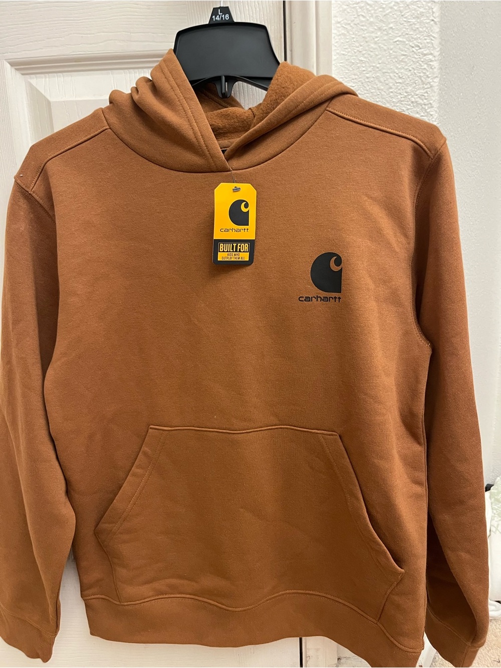Carhartt Kids Brown Hooded Sweatshirt - Workwear Pullover